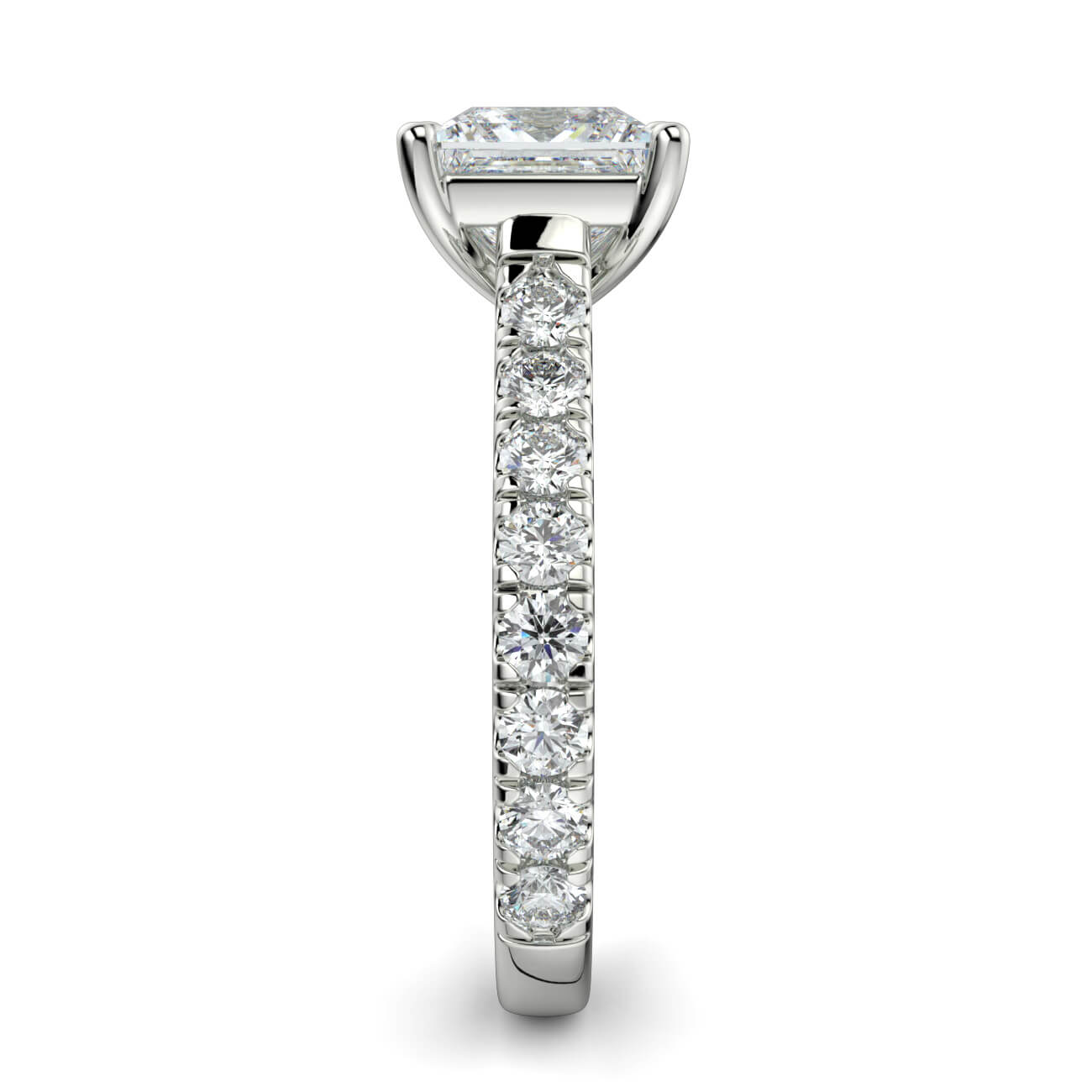 Prestige Princess Cut Diamond Engagement Ring In White Gold – Australian Diamond Network