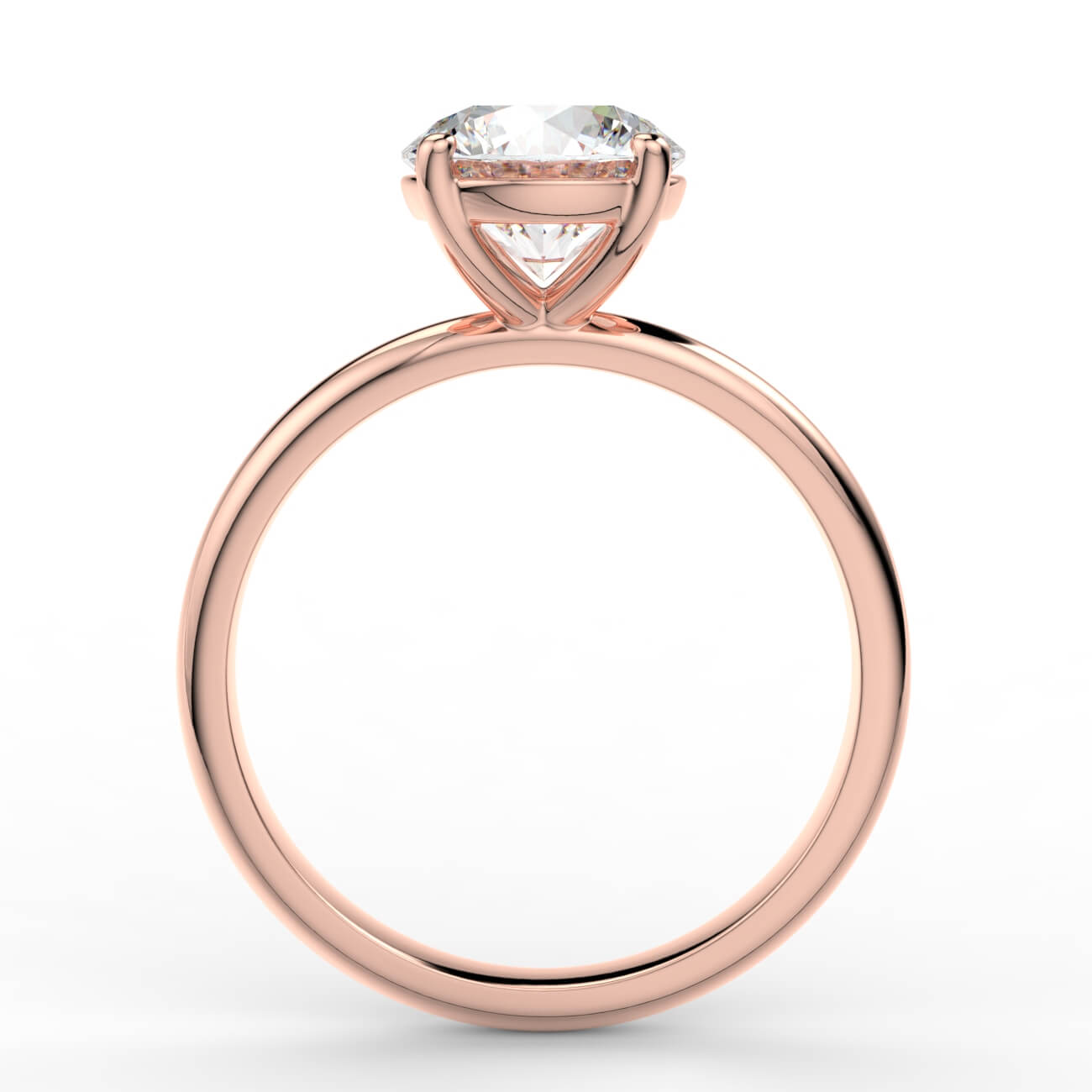 Solitaire diamond engagement ring in rose gold – Australian Diamond Network