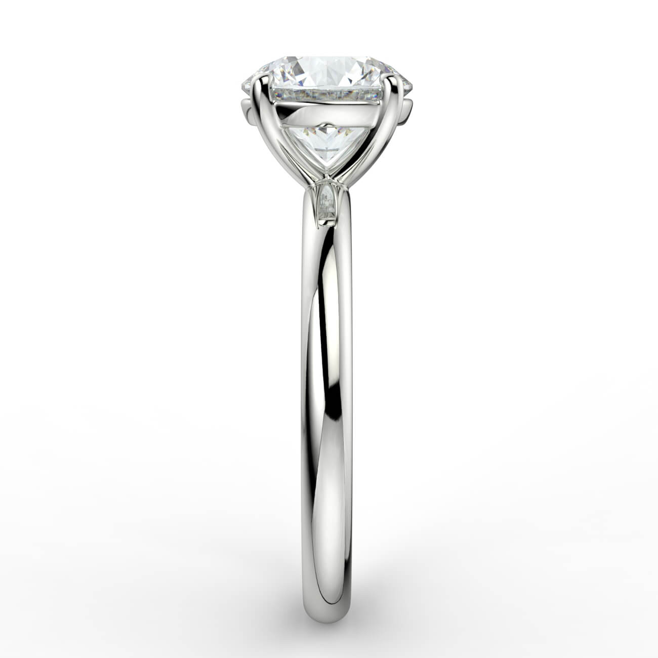 Solitaire diamond engagement ring in white gold – Australian Diamond Network