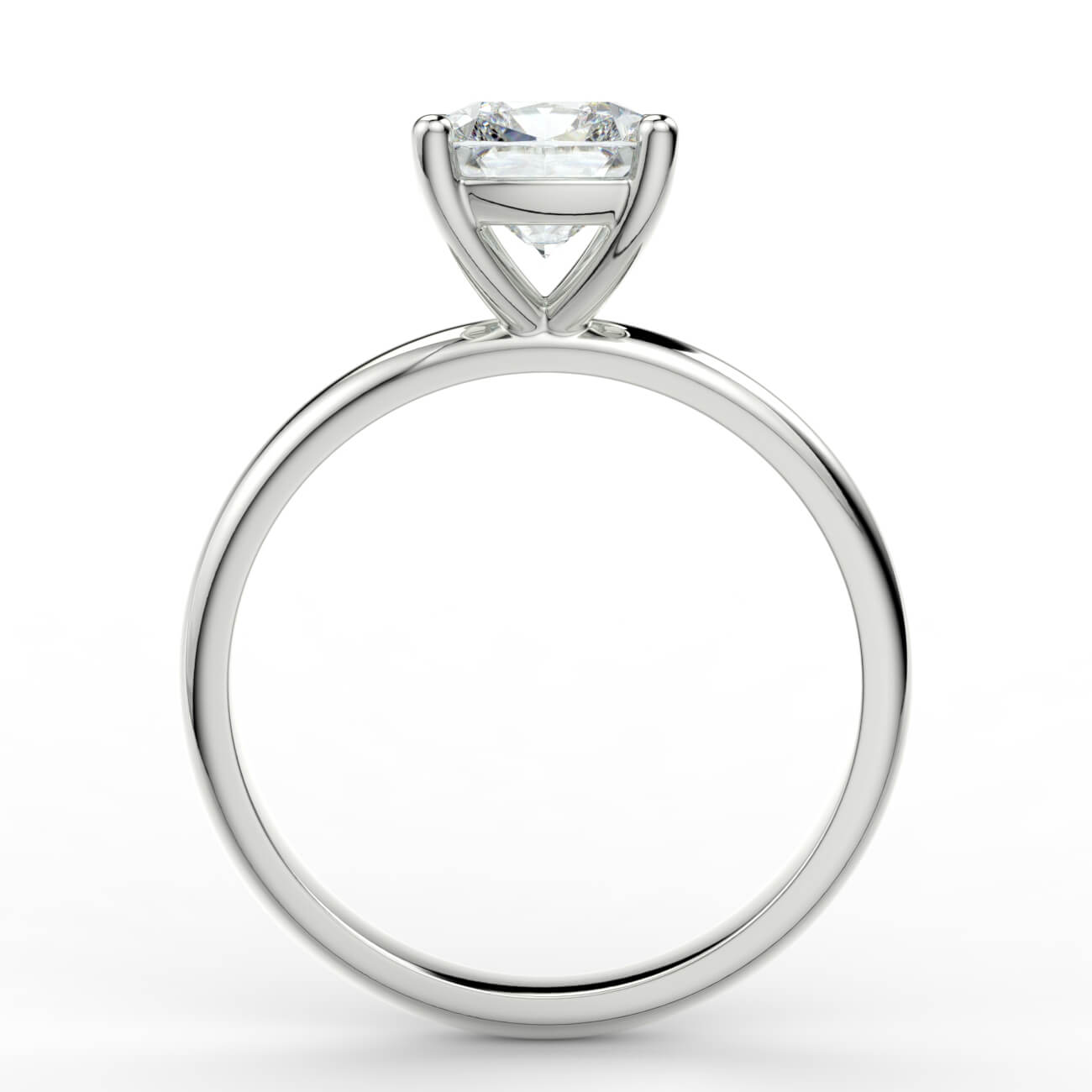 Solitaire cushion cut diamond engagement ring in white gold – Australian Diamond Network