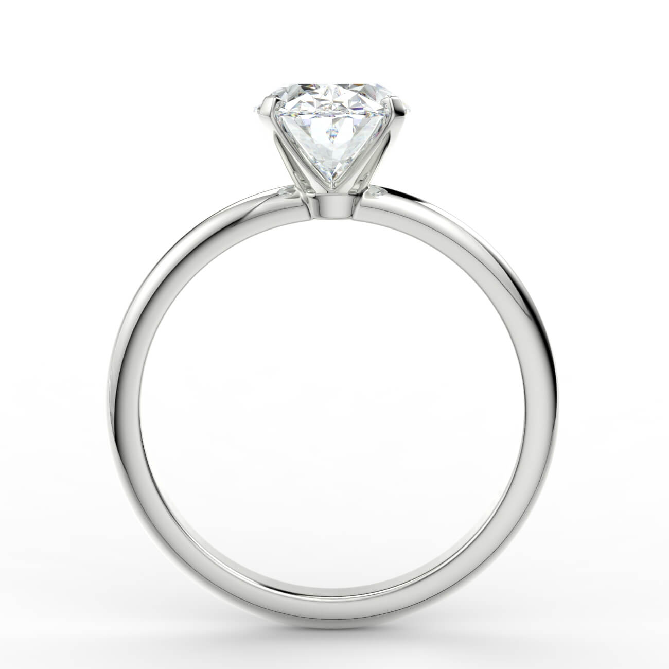 Tapering Solitaire Engagement Ring in white gold – Australian Diamond Network