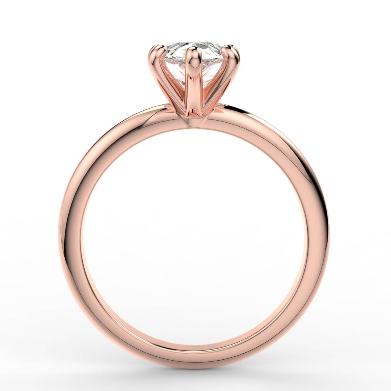 Solitaire pear shape diamond engagement ring in rose gold – Australian Diamond Network