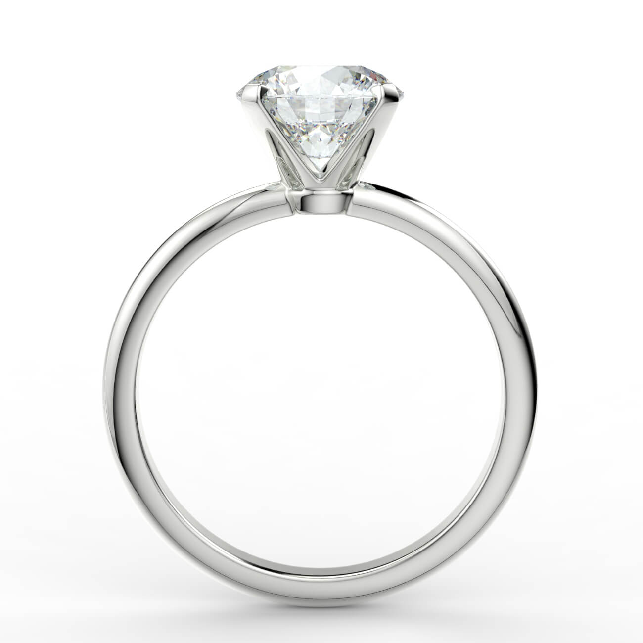 Knife-edge solitaire diamond engagement ring in platinum – Australian Diamond Network