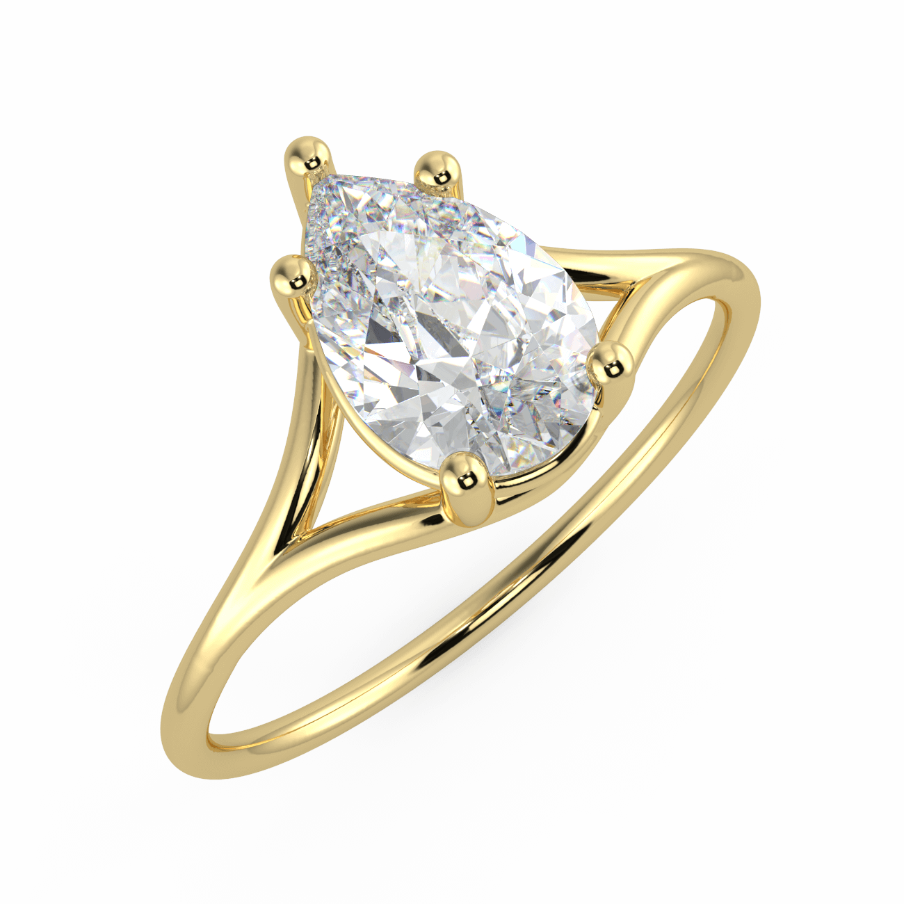 Precious Pear Shape Solitaire Engagement Ring - Australian Diamond Network