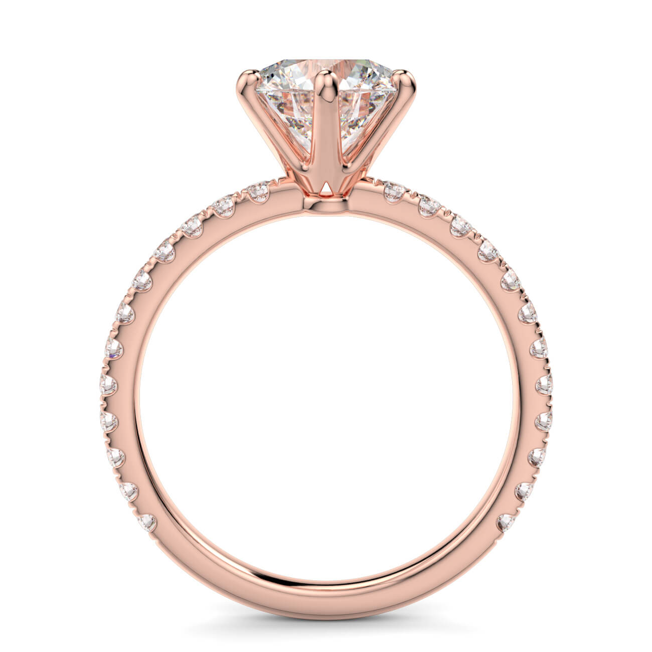 Delicate ‘Liat’ Diamond Engagement Ring in 18k Rose Gold – Australian Diamond Network