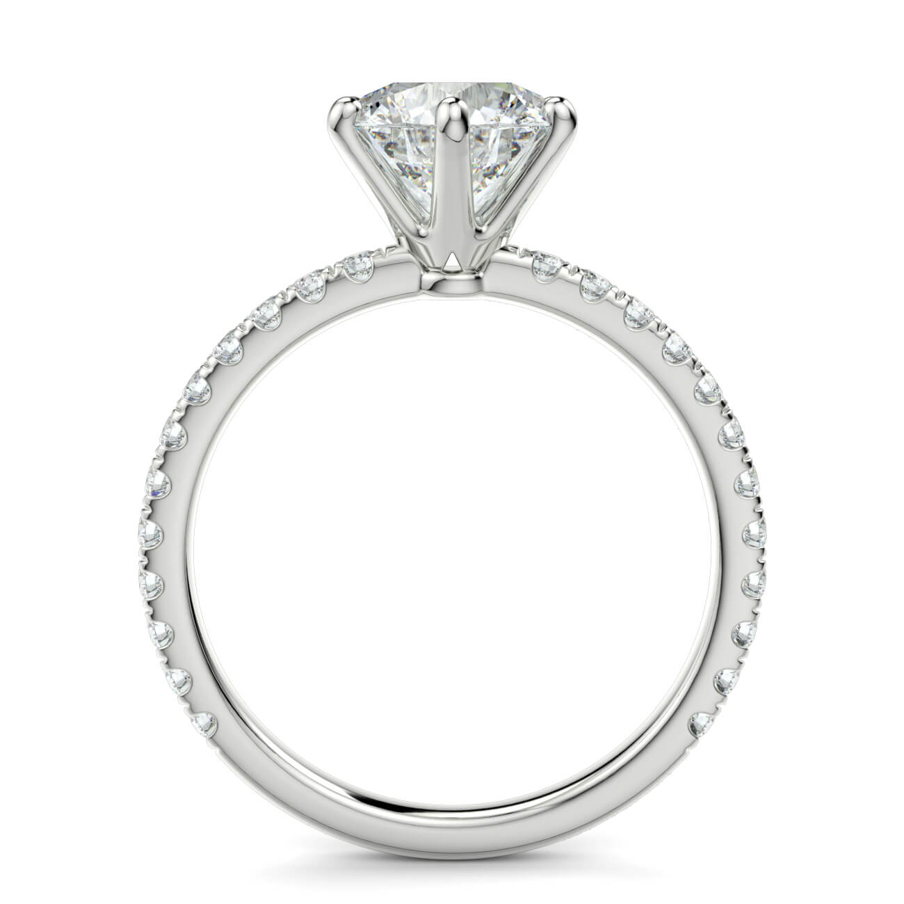 Delicate ‘Liat’ Diamond Engagement Ring in 18k White Gold – Australian Diamond Network