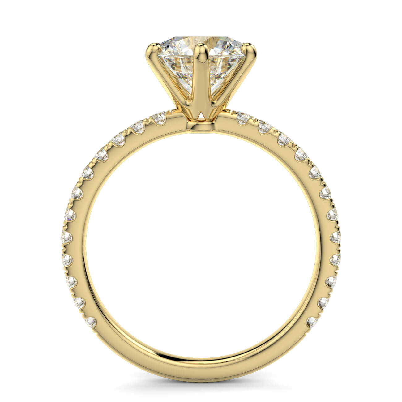 Delicate ‘Liat’ Diamond Engagement Ring in 18k Yellow Gold – Australian Diamond Network