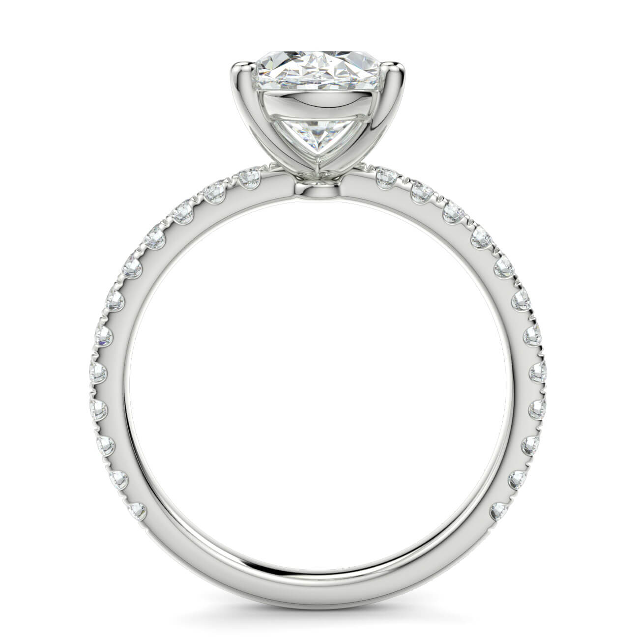 Delicate ‘Liat’ Oval Shape Diamond Engagement Ring in 18k White Gold – Australian Diamond Network