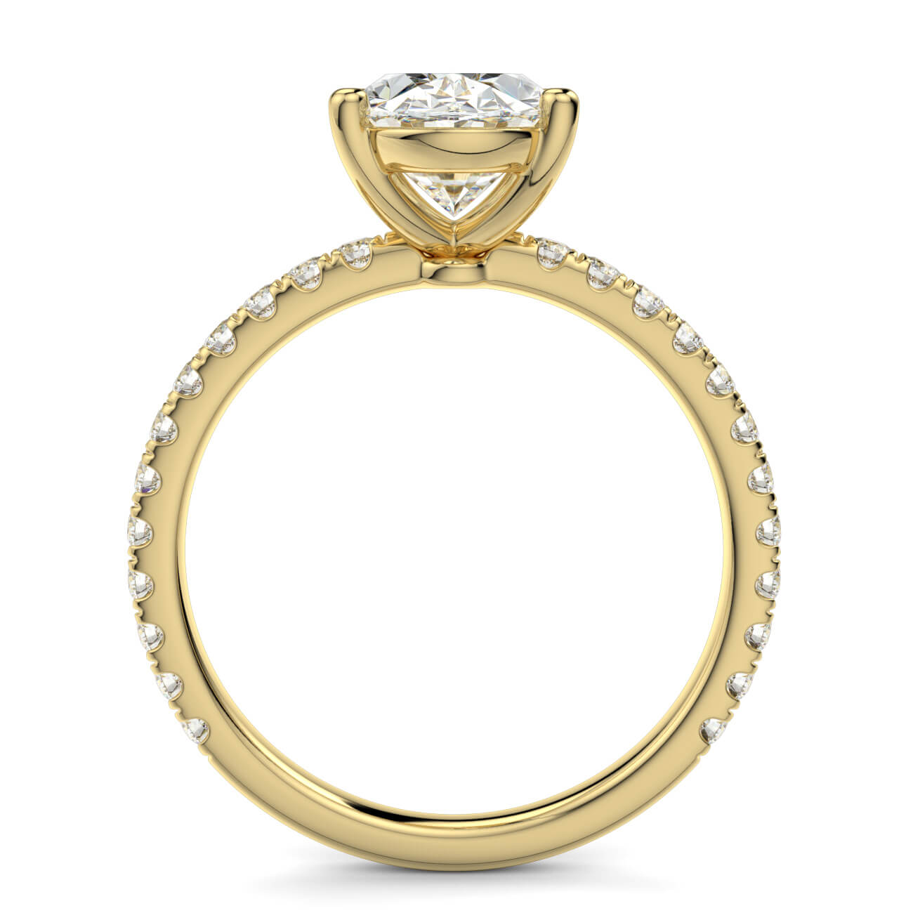 Delicate ‘Liat’ Oval Shape Diamond Engagement Ring in 18k Yellow Gold – Australian Diamond Network