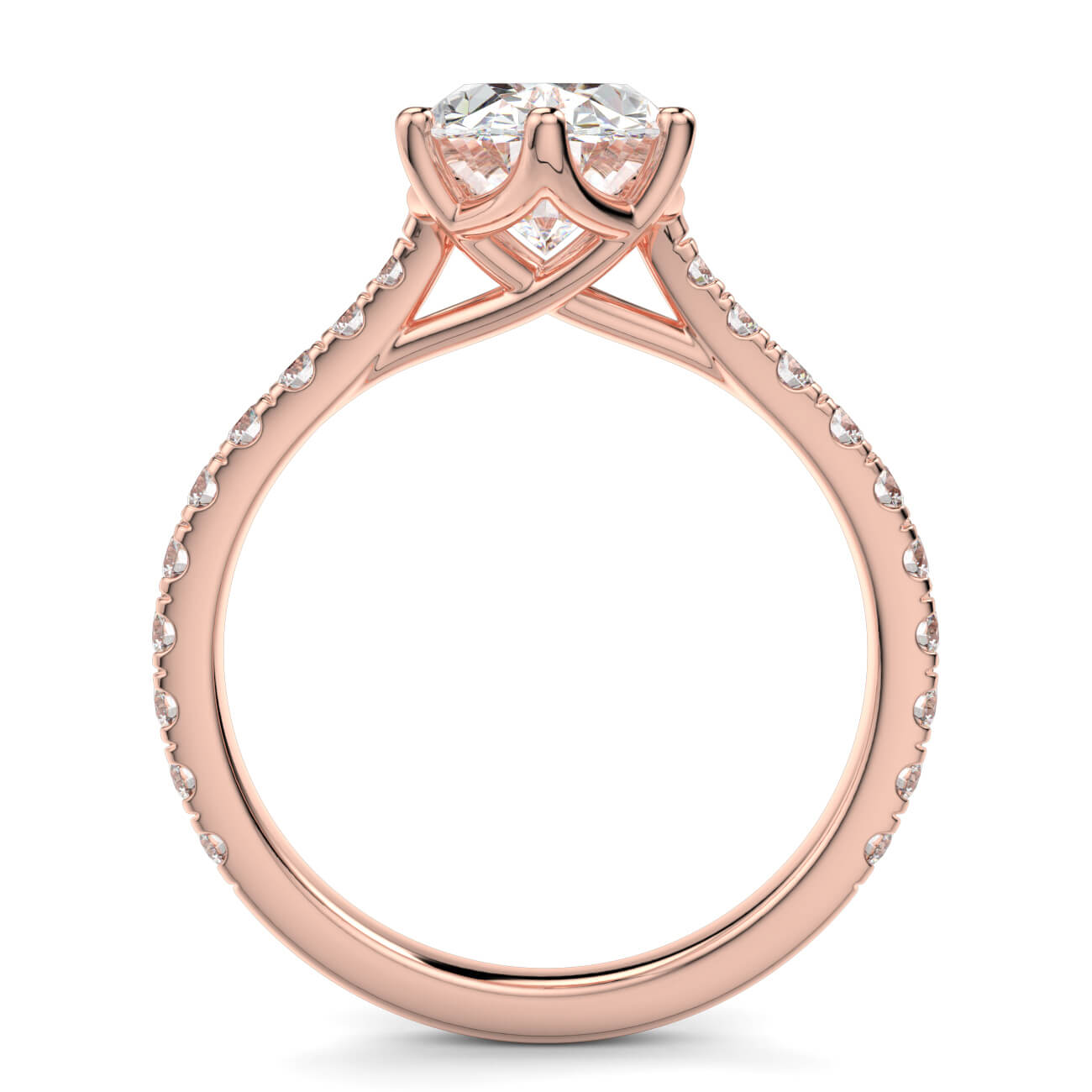 Tulip Basket Diamond Engagement Ring in 18k Rose Gold – Australian Diamond Network