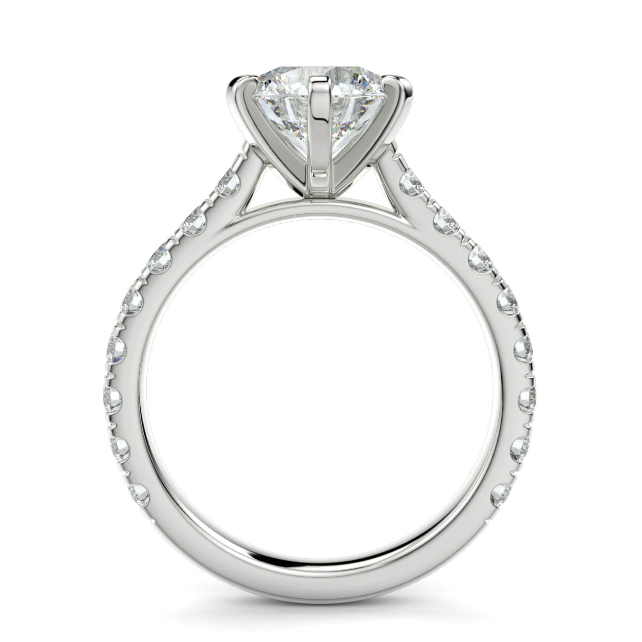 Round Brilliant Cut Diamond Engagement Ring In White Gold – Australian Diamond Network