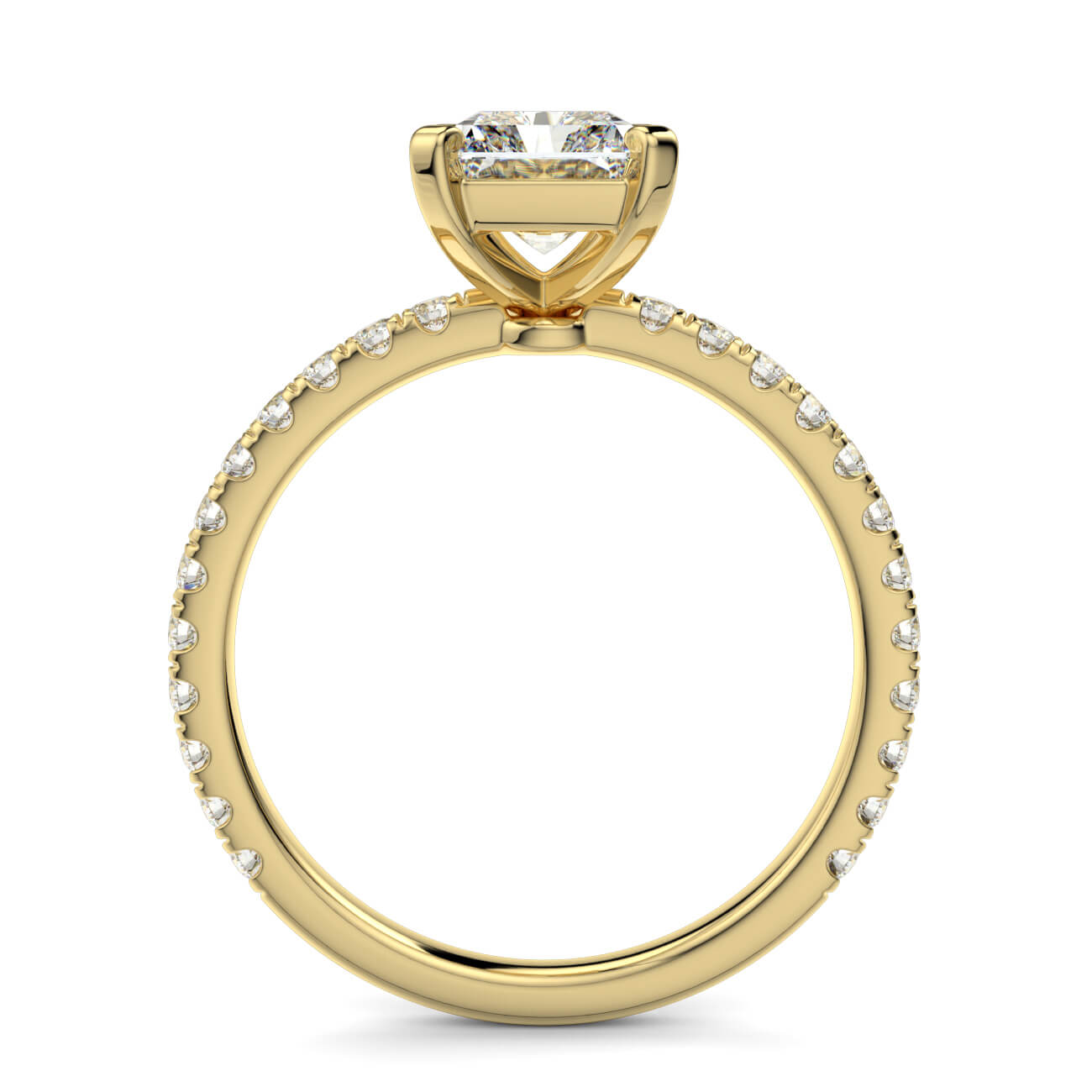 Delicate ‘Liat’ Radiant Cut Diamond Engagement Ring in 18k Yellow Gold – Australian Diamond Network