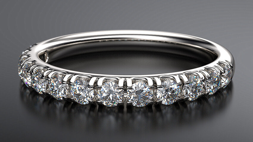 platinum diamond wedding ring round brilliant - Australian Diamond Network