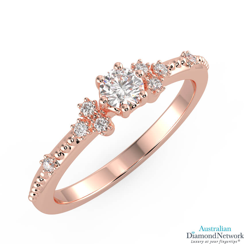 Scattered Diamond Dress Ring in 18k Rose Gold – Australian Diamond Network