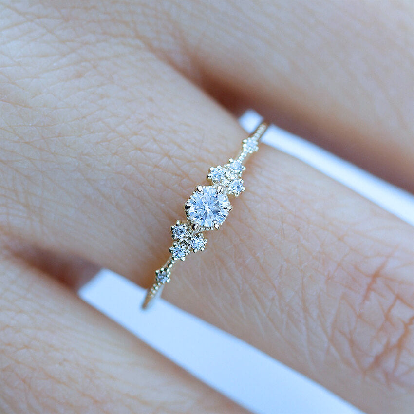 Scattered Diamond Dress Ring in 18k Yellow Gold – Australian Diamond Network