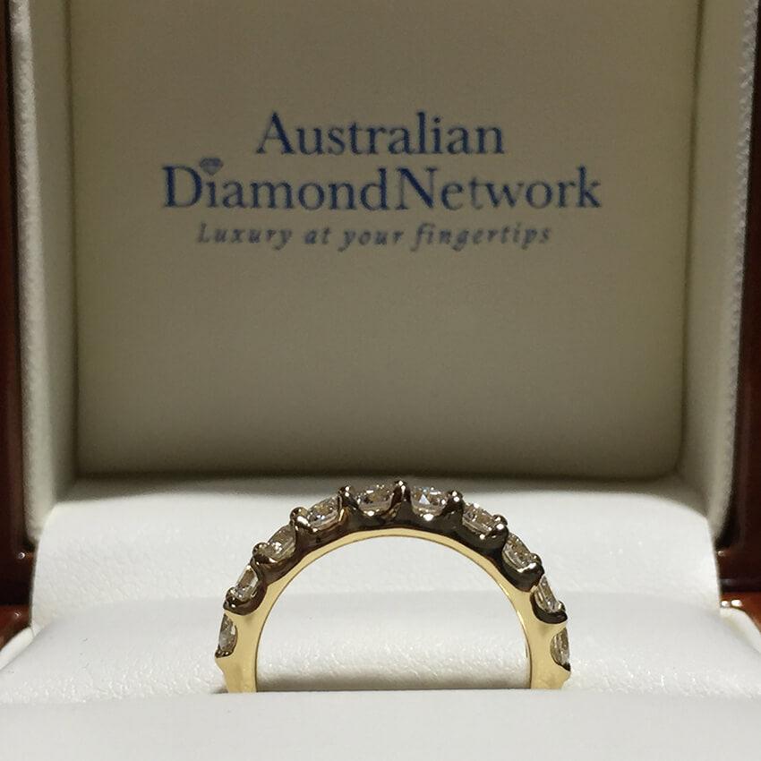 1.00 carat 18k yellow gold diamond wedding ring - Australian Diamond Network