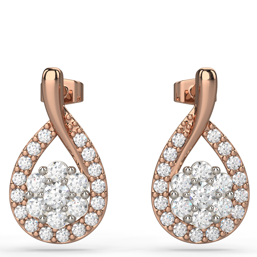 tear drop diamond earrings in 9kt or 18kt gold - Australian Diamond Network