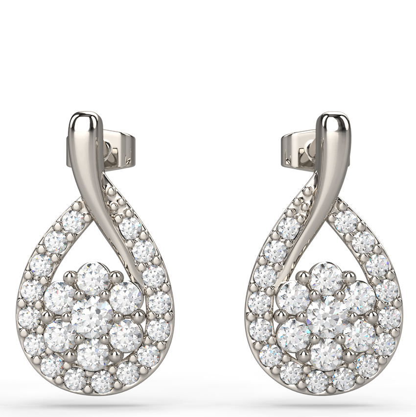 Tear Drop Diamond Earrings In 9k Or 18k Gold - Australian Diamond Network