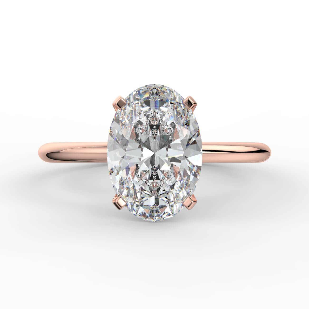 Tapering Solitaire Engagement Ring in rose gold – Australian Diamond Network