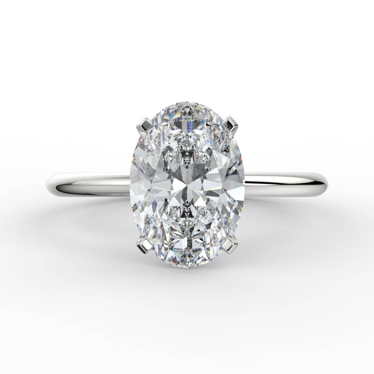 Tapering Solitaire Engagement Ring in platinum – Australian Diamond Network