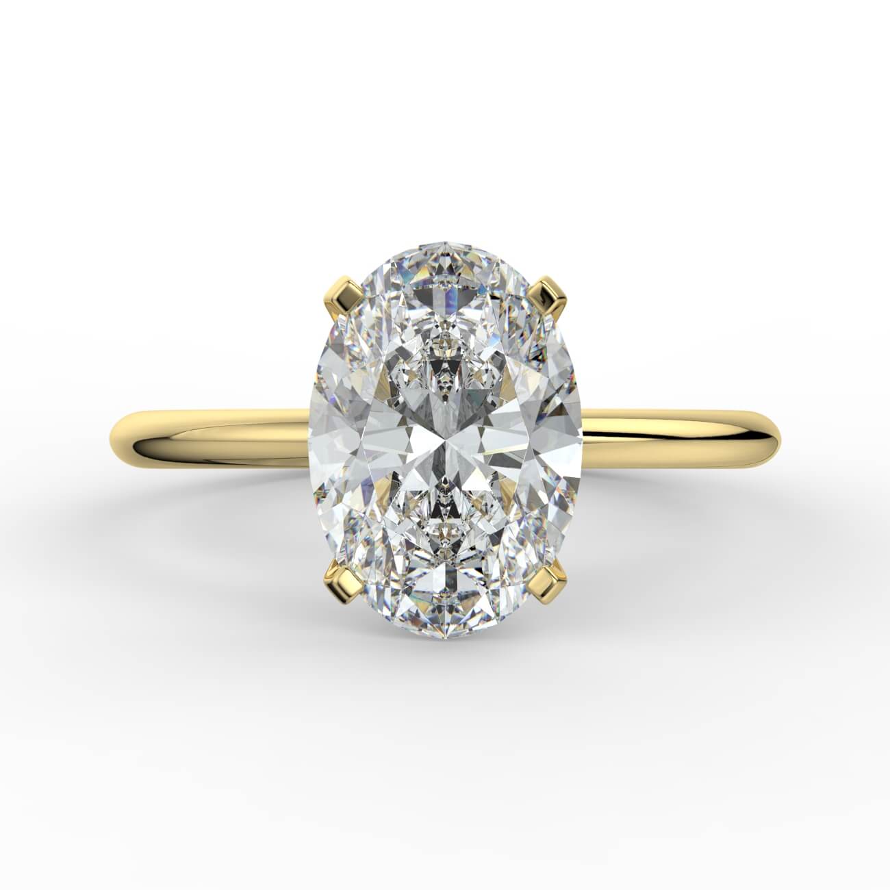 Tapering Solitaire Engagement Ring in yellow gold – Australian Diamond Network