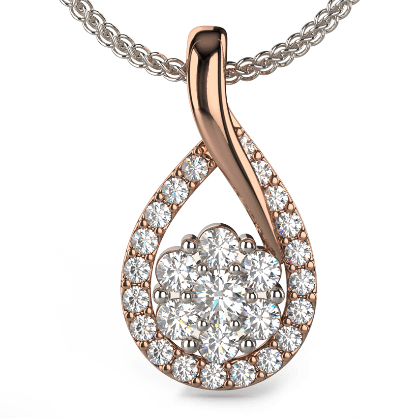 tear drop diamond pendant necklace - Australian Diamond Network