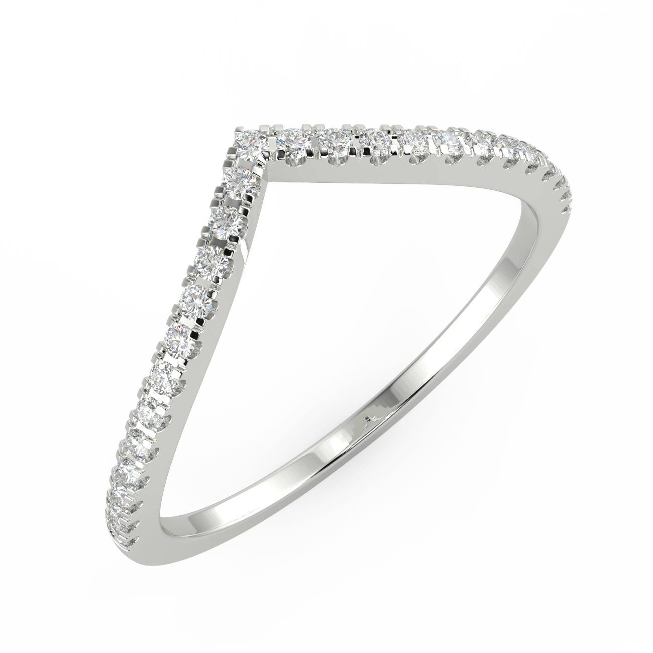 V-Shaped Diamond Wedding Ring - Australian Diamond Network