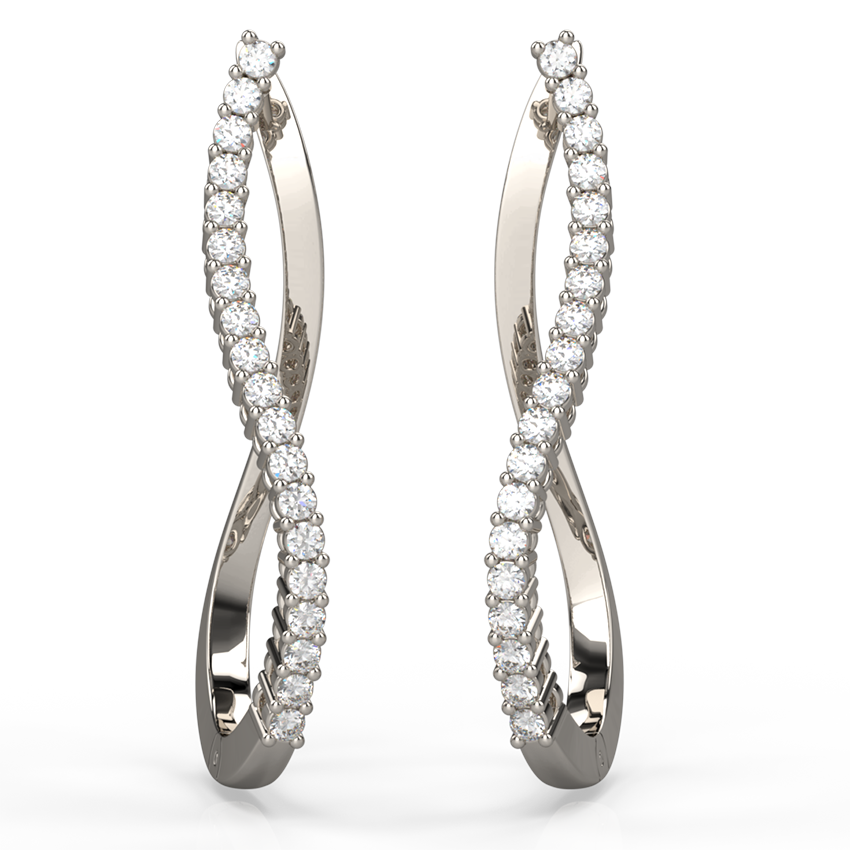 Elegantly Curved Diamond Fascination Earrings - Australian Diamond Network