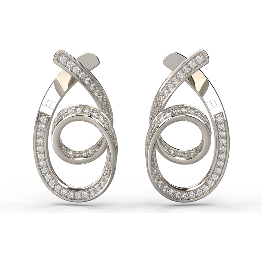 Golden Spiral Diamond Earrings - Australian Diamond Network